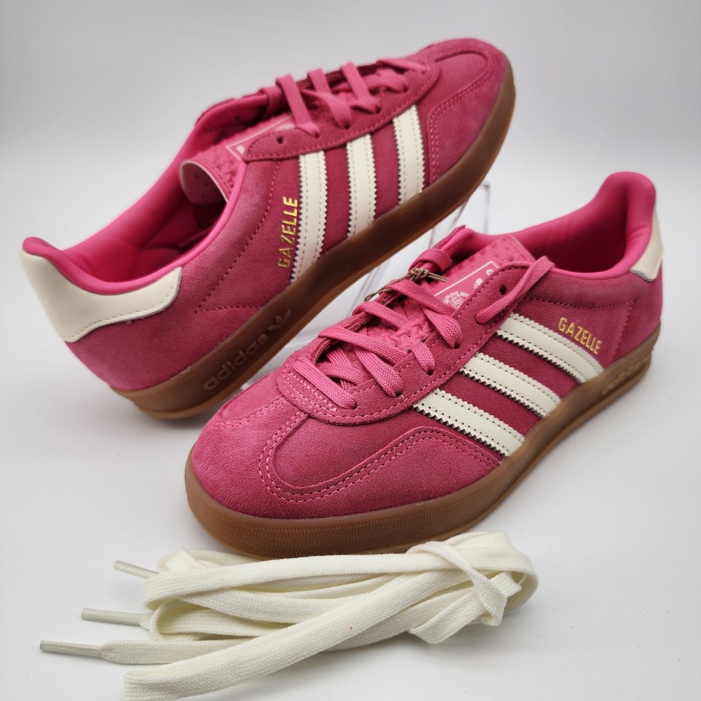Adidas Gazelle Sneakers Womens 7 Pink Gum Sole Suede Low Top  NWB